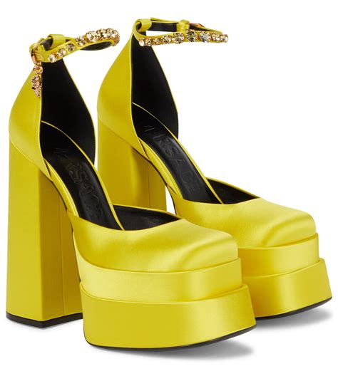 halloween versace shoes|Versace satin platform pumps.